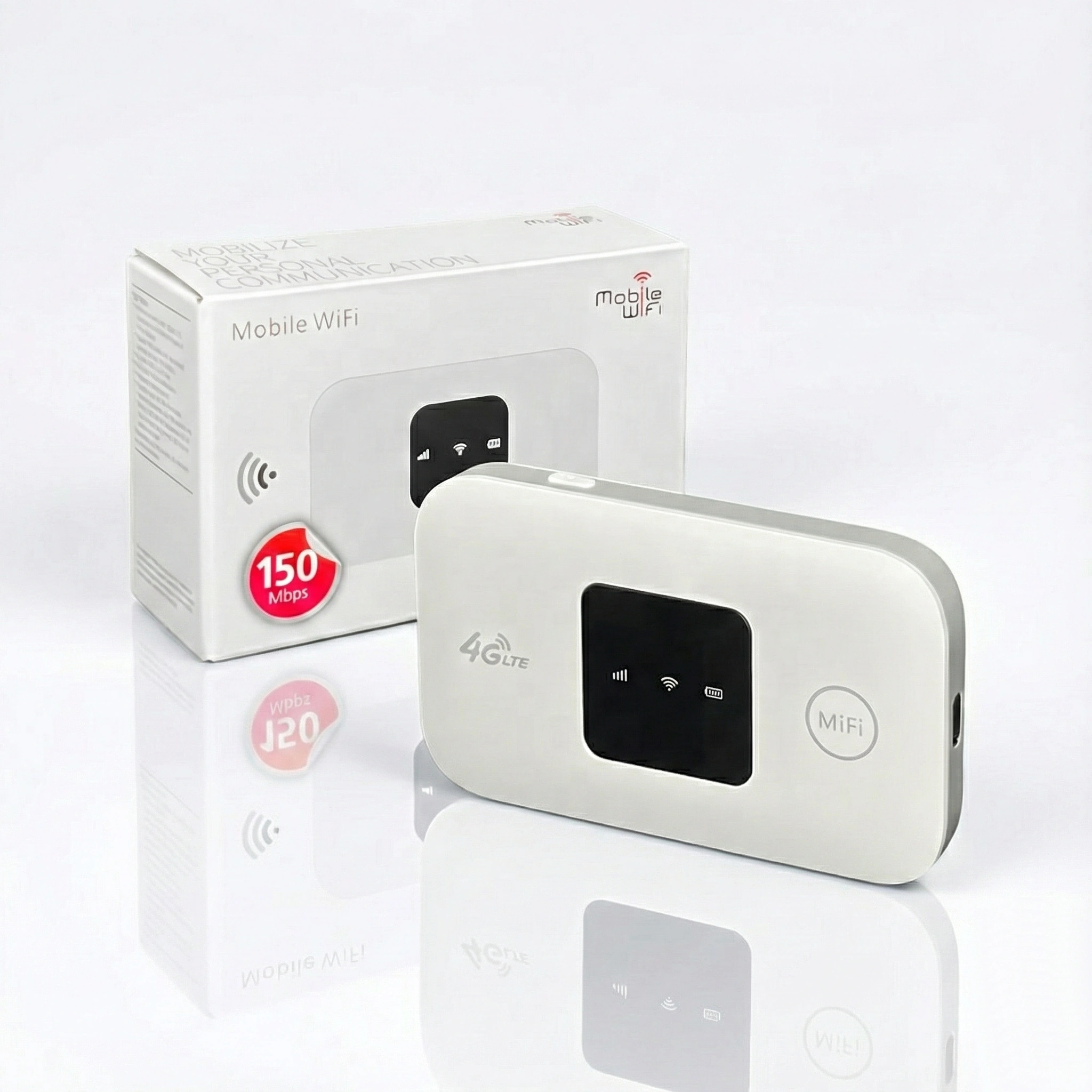 Routeur 4G LTE Portable – Mifi 150Mbps avec Carte SIM, Batterie 2100mAh, WiFi 2.4GHz, Routeur de Poche Type-C